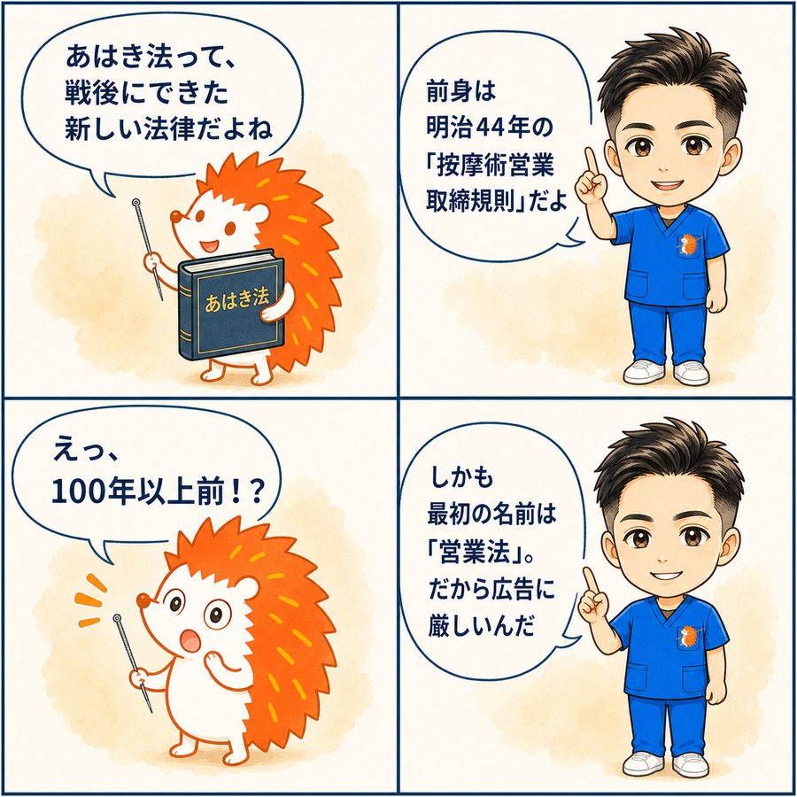 総論｜あはき法は新しい法律ではない