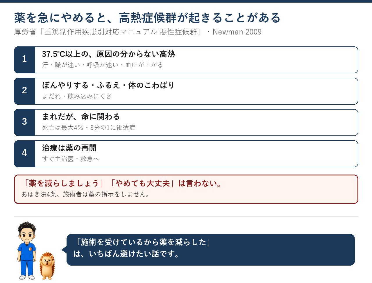 薬をやめてはいけない理由