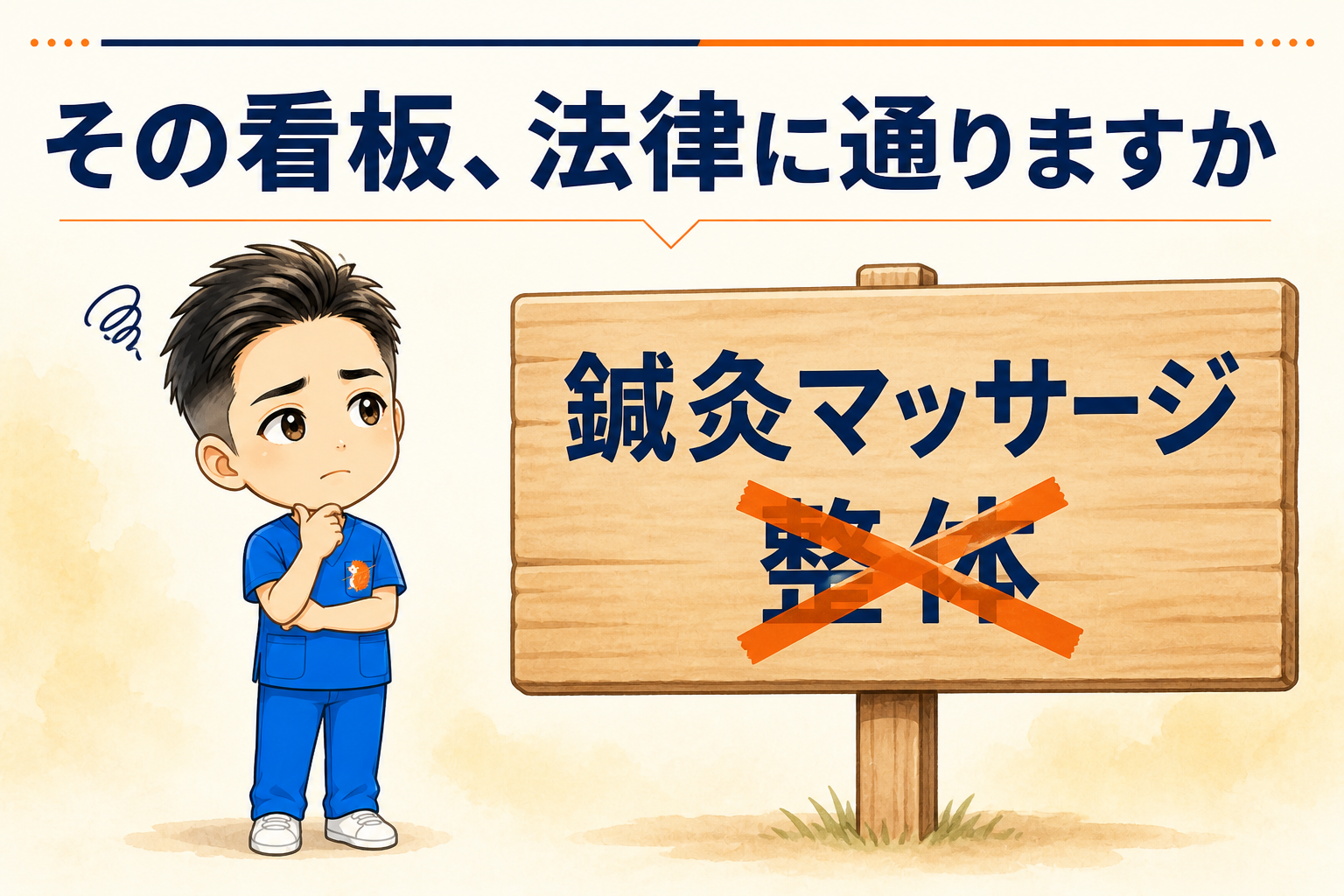 看板に「整体」と書けない理由｜あはき法第7条と2025年2月のガイドラインを条文から整理しました