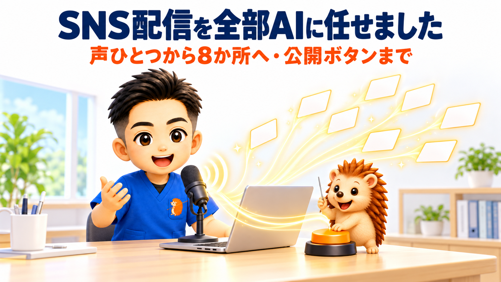 SNS配信を全部AIに任せました|声ひとつから8か所へ・公開ボタンまで