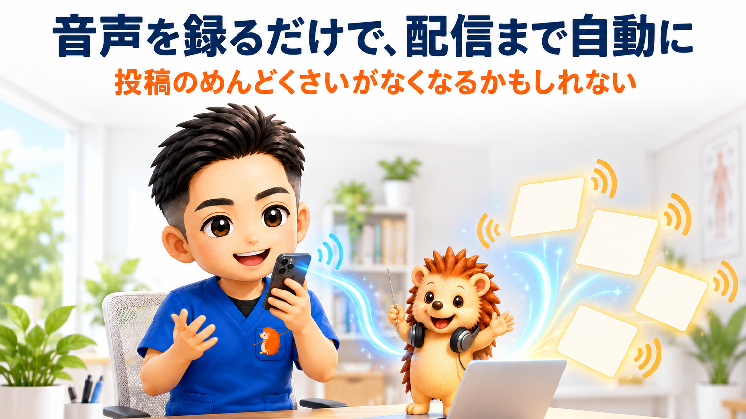 音声を録るだけで、配信まで自動に｜投稿のめんどくさいがなくなるかもしれない